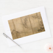 Sticker Rectangulaire Encre japonaise sur papier Gibbons Primates & Pays (Enveloppe)