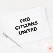 Sticker Rectangulaire End Citizens United (Enveloppe)