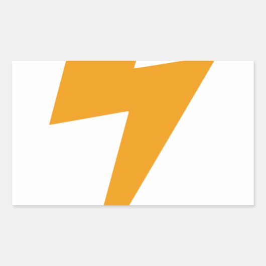 Sticker Rectangulaire Énergie de tonnerre impression jaune (Devant)