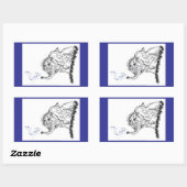 Sticker Rectangulaire Énergie éléphante (Feuille)