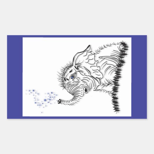 Sticker Rectangulaire Énergie éléphante (Devant)