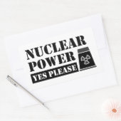 Sticker Rectangulaire Énergie nucléaire Oui Veuillez faire une déclarati (Enveloppe)