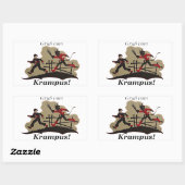 Sticker Rectangulaire Enfant de chasses de Krampus (Feuille)