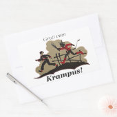 Sticker Rectangulaire Enfant de chasses de Krampus (Enveloppe)