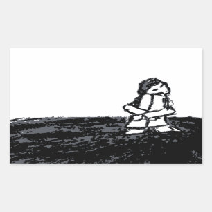 Sticker Rectangulaire enfant du coin