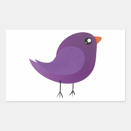 Sticker Rectangulaire Enfants mignonette birdy (Devant)