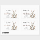 Sticker Rectangulaire Enfants Obéissez à vos parents-Col 3:20 (Feuille)