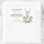 Sticker Rectangulaire Enfants Obéissez à vos parents-Col 3:20 (Sac)