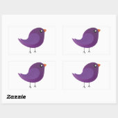 Sticker Rectangulaire Enfants oiseau mignon  (Feuille)