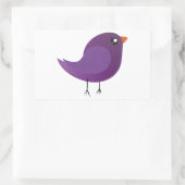Sticker Rectangulaire Enfants oiseau mignon  (Sac)