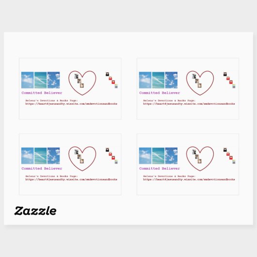 Sticker Rectangulaire Engagé à (Feuille)