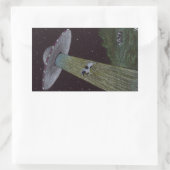Sticker Rectangulaire Enlèvement d'Aliens (Sac)