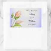 Sticker Rectangulaire Enregistrer la date Botanical Rose Rosebud (Sac)