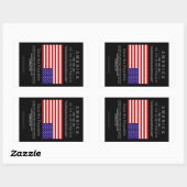 Sticker Rectangulaire Enregistrer l'autocollant République (Feuille)