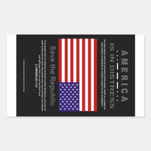 Sticker Rectangulaire Enregistrer l'autocollant République