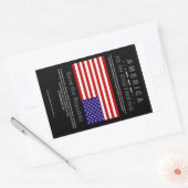 Sticker Rectangulaire Enregistrer l'autocollant République (Enveloppe)
