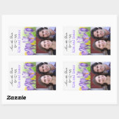 Sticker Rectangulaire Enregistrer les bouteilles de vin Date (Feuille)