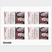 Sticker Rectangulaire Enregistrer les bouteilles de vin Date (Feuille)