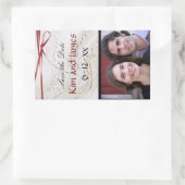 Sticker Rectangulaire Enregistrer les bouteilles de vin Date (Sac)