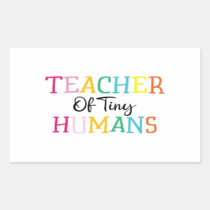 STICKER RECTANGULAIRE ENSEIGNANT DE PETITS HUMAINS