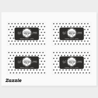 Sticker Rectangulaire Enseigne professionnelle de salon de café personna