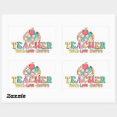 Sticker Rectangulaire Enseigner ・ Amour ・ Inspirer - Une célébration de  (Feuille)