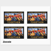 Sticker Rectangulaire Ensemble ~ Le Commonwealth britannique des Nations (Feuille)