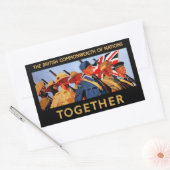 Sticker Rectangulaire Ensemble ~ Le Commonwealth britannique des Nations (Enveloppe)
