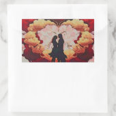 Sticker Rectangulaire ensemble pour toujours (Sac)