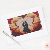 Sticker Rectangulaire ensemble pour toujours (Enveloppe)