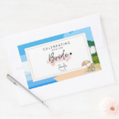 Sticker Rectangulaire Enterrement de vie de jeune fille plage  (Enveloppe)