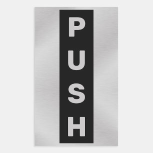 Sticker Rectangulaire Entrée Affaires Sortie Push Door