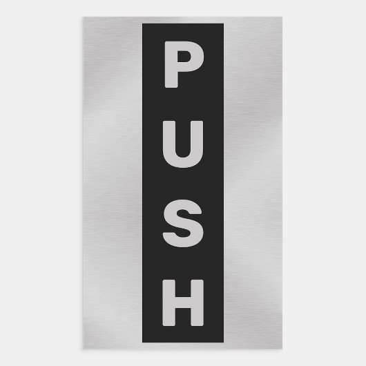 Sticker Rectangulaire Entrée Affaires Sortie Push Door