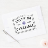 Sticker Rectangulaire Entrée Cambridge Massachusetts (Enveloppe)