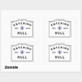 Sticker Rectangulaire Entrée de la ville de Hull (Feuille)