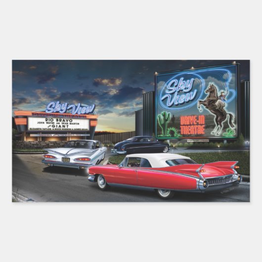 Sticker Rectangulaire Entrée du lecteur Skyview (Devant)