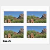 Sticker Rectangulaire Entrée du Parc national de Sion dans l'Utah (Feuille)