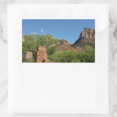 Sticker Rectangulaire Entrée du Parc national de Sion dans l'Utah (Sac)