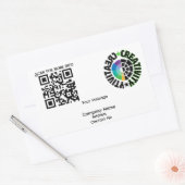 Sticker Rectangulaire Entreprise cadeau QRcode avec personnalisation BG (Enveloppe)