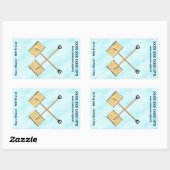 Sticker Rectangulaire Entreprise de tournage de neige (Feuille)