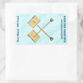 Sticker Rectangulaire Entreprise de tournage de neige (Sac)