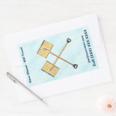 Sticker Rectangulaire Entreprise de tournage de neige (Enveloppe)