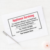 Sticker Rectangulaire Entretien et réparation des appareils domestiques (Enveloppe)