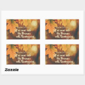 Sticker Rectangulaire Entrons dans Sa Présence avec Thanksgiving, (Feuille)