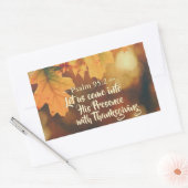 Sticker Rectangulaire Entrons dans Sa Présence avec Thanksgiving, (Enveloppe)