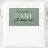 Sticker Rectangulaire Envelo de baby shower moderne de cerf d'eucalyptus (Sac)