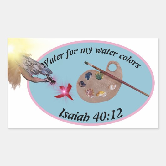 Sticker Rectangulaire envelopper ceci autour d'un pot pour vos brosses, (Devant)