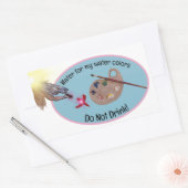 Sticker Rectangulaire envelopper ceci autour d'un pot pour vos brosses,  (Enveloppe)