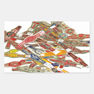 Sticker Rectangulaire Enveloppeurs à anneaux de cigar