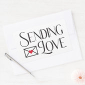 Sticker Rectangulaire Envoi d'amour (Enveloppe)